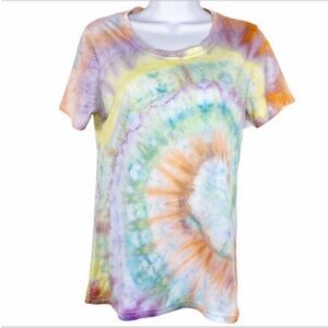 TIME AND TRU Custom Watercolor Tie Dye T-shirt S